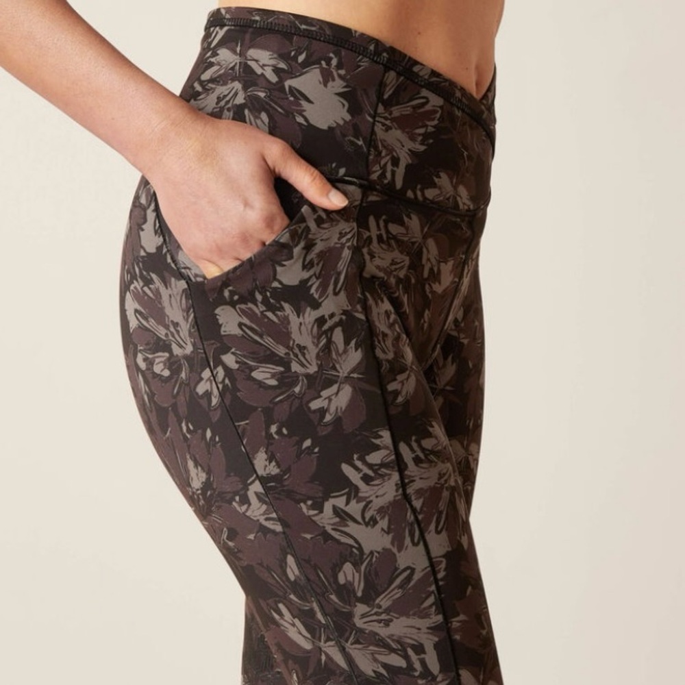 ARIAT EOS ETCH HALF GRIP FULL LENGTH RIDING TIGHTS IN BLACK FLORAL SZ LARGE - Picture 2 of 10